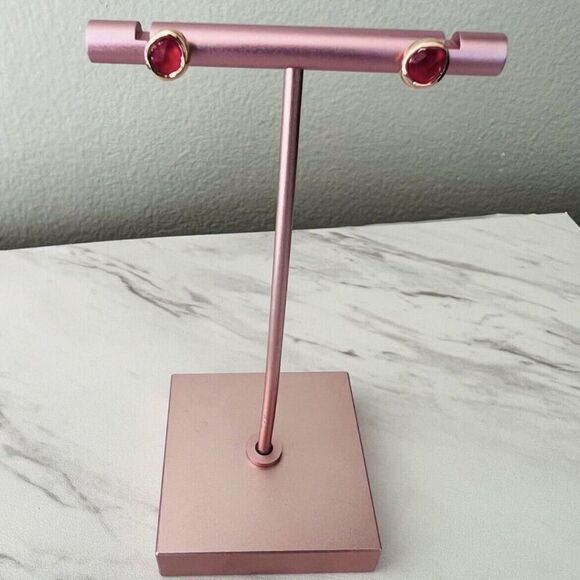 Monica Vinader Siren Stud Earrings, Pink Quartz/Rose Gold, NEW IN BOX - Picture 5 of 12